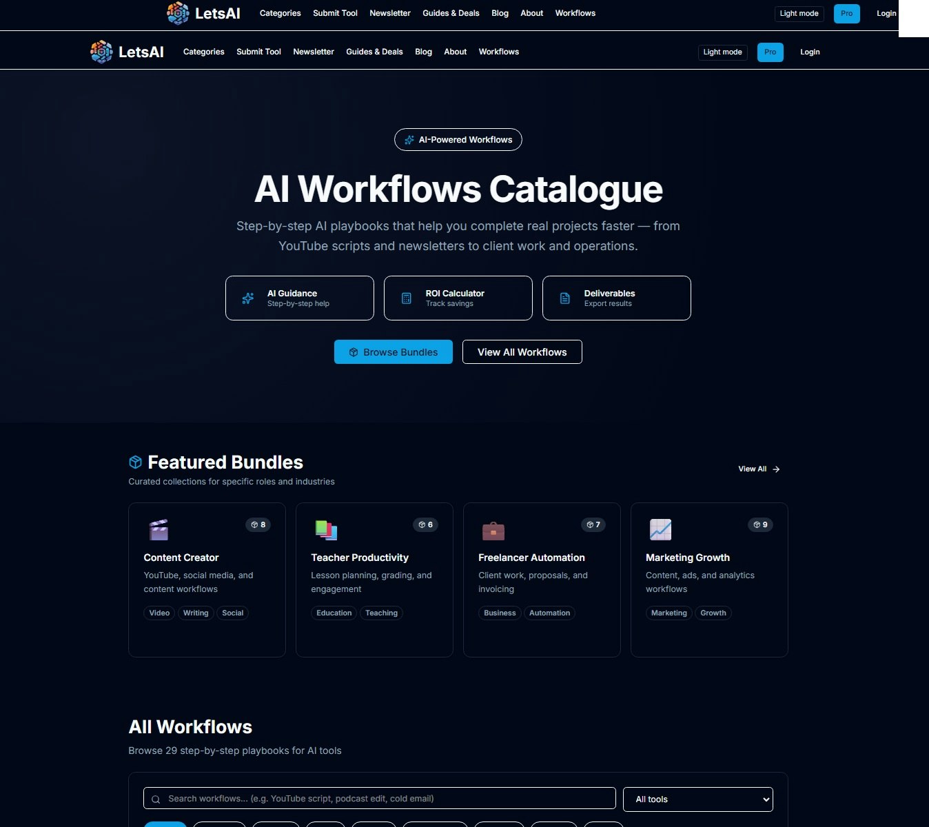 LetsAI – Smarter AI Tool Discovery - Screenshot 5 showing product features and functionality