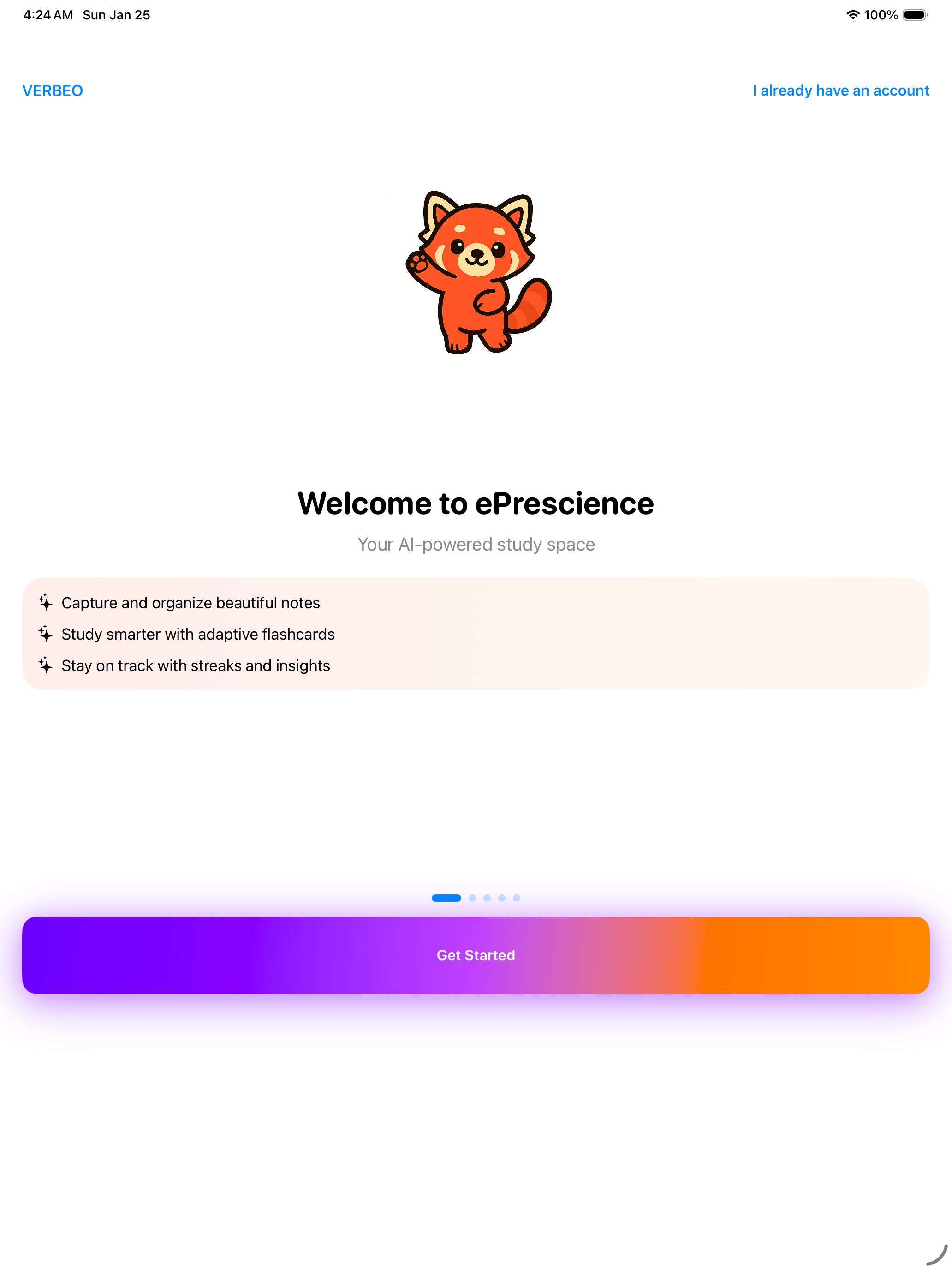 ePrescience IOS Study App Launch gallery image