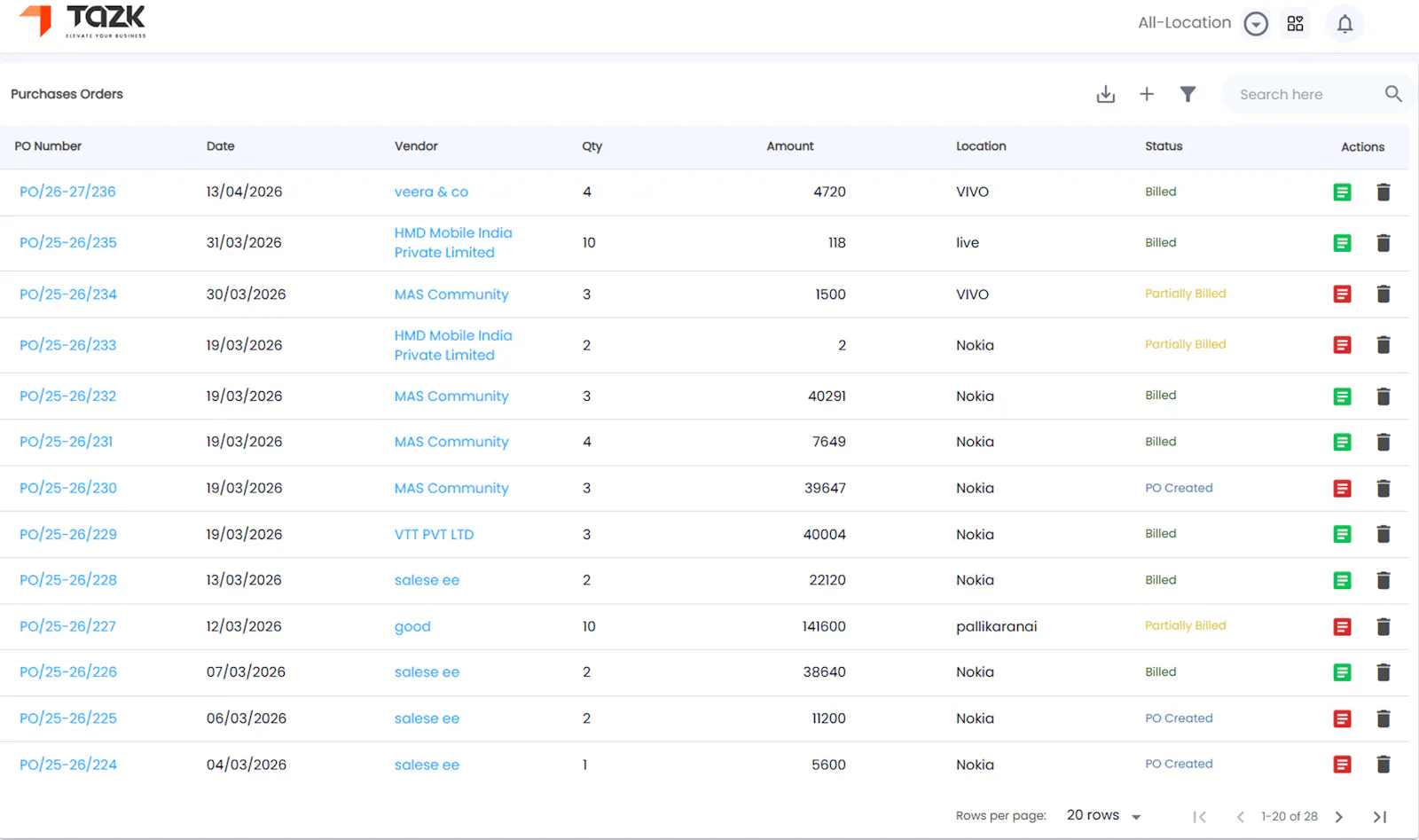 Tazk POS screenshot 6