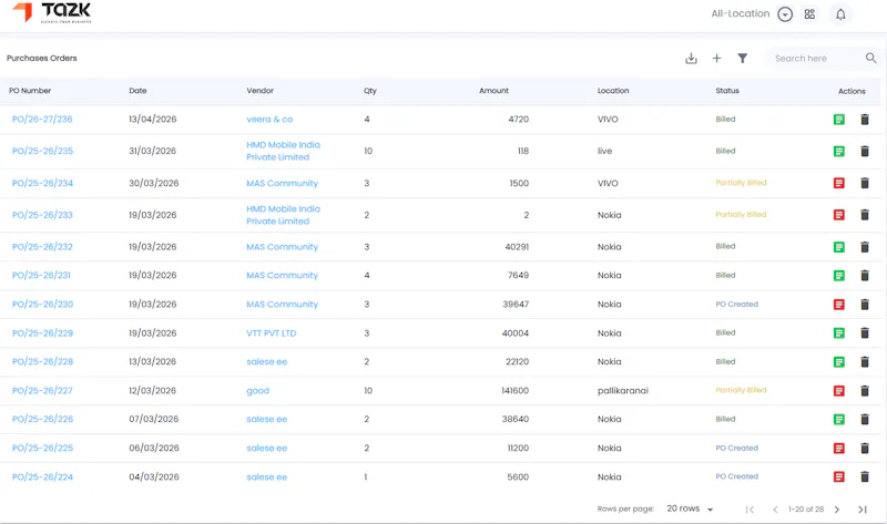 Tazk POS screenshot 6