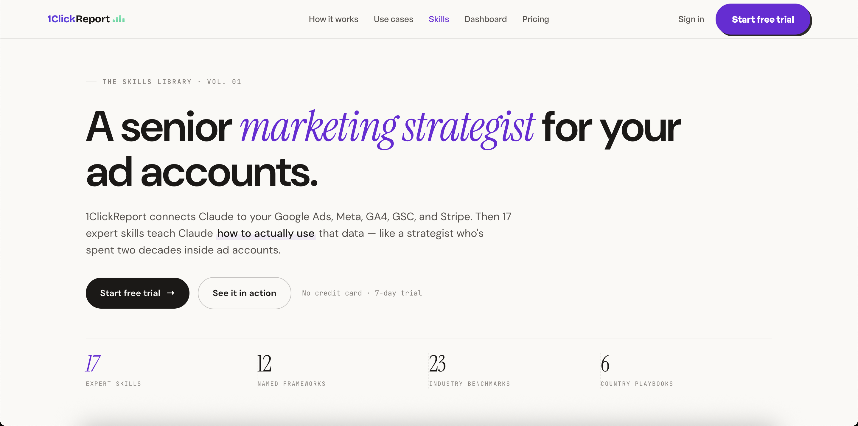 1ClickReport — Marketing AI in Claude gallery image