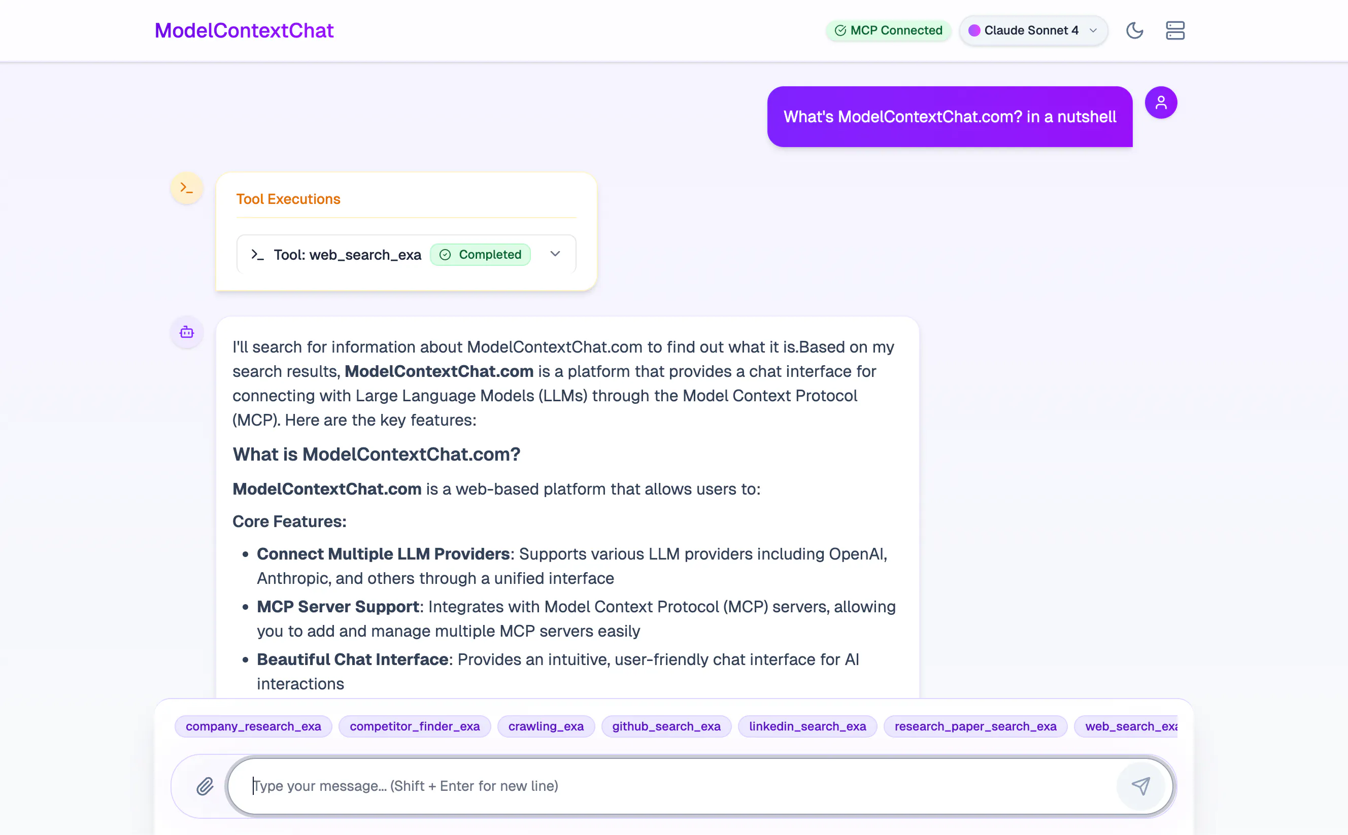 Model Context Chat gallery image