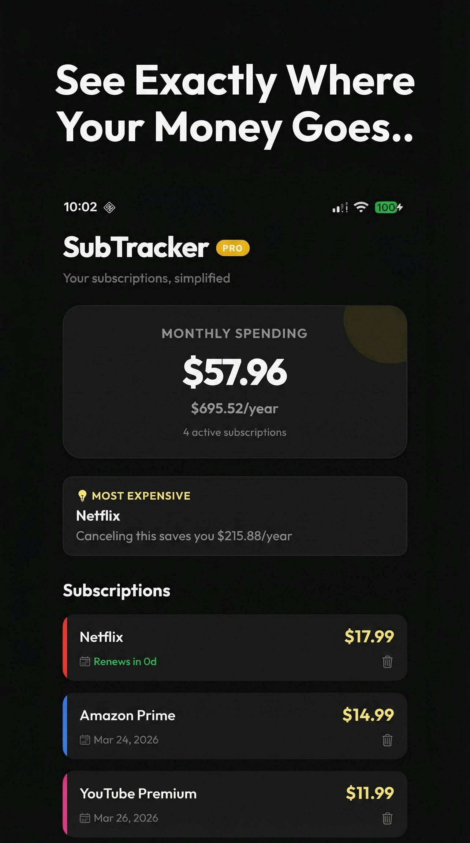 SubTracker gallery image