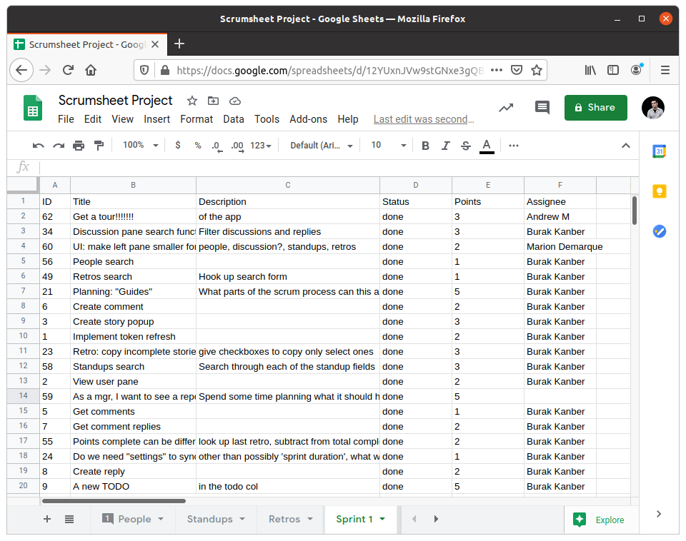 Scrumsheet gallery image