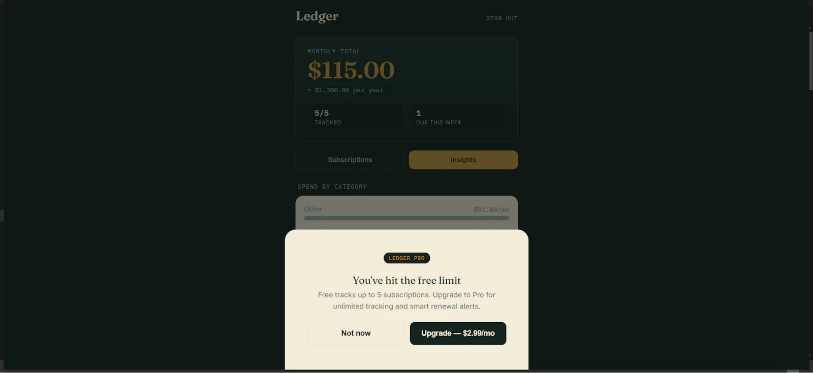 Ledger screenshot 2