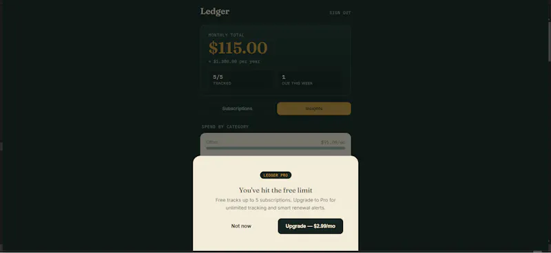 Ledger screenshot 2