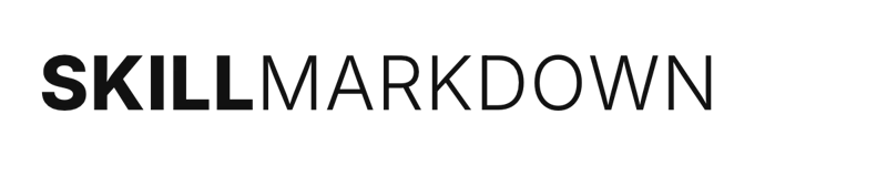 Skillmarkdown screenshot 1