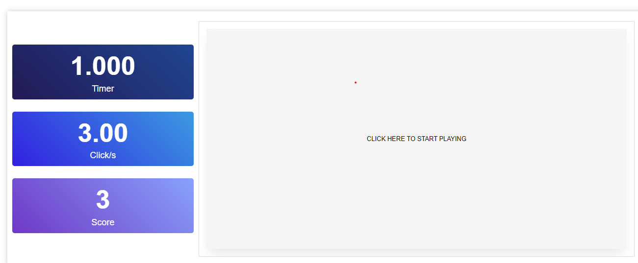 Fare clic per test per sec