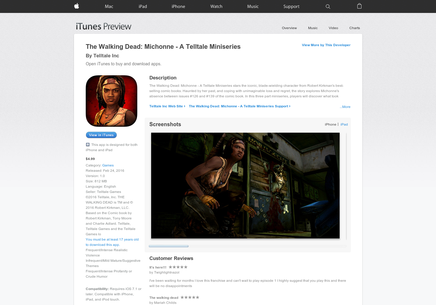 The Walking Dead: Michonne gallery image
