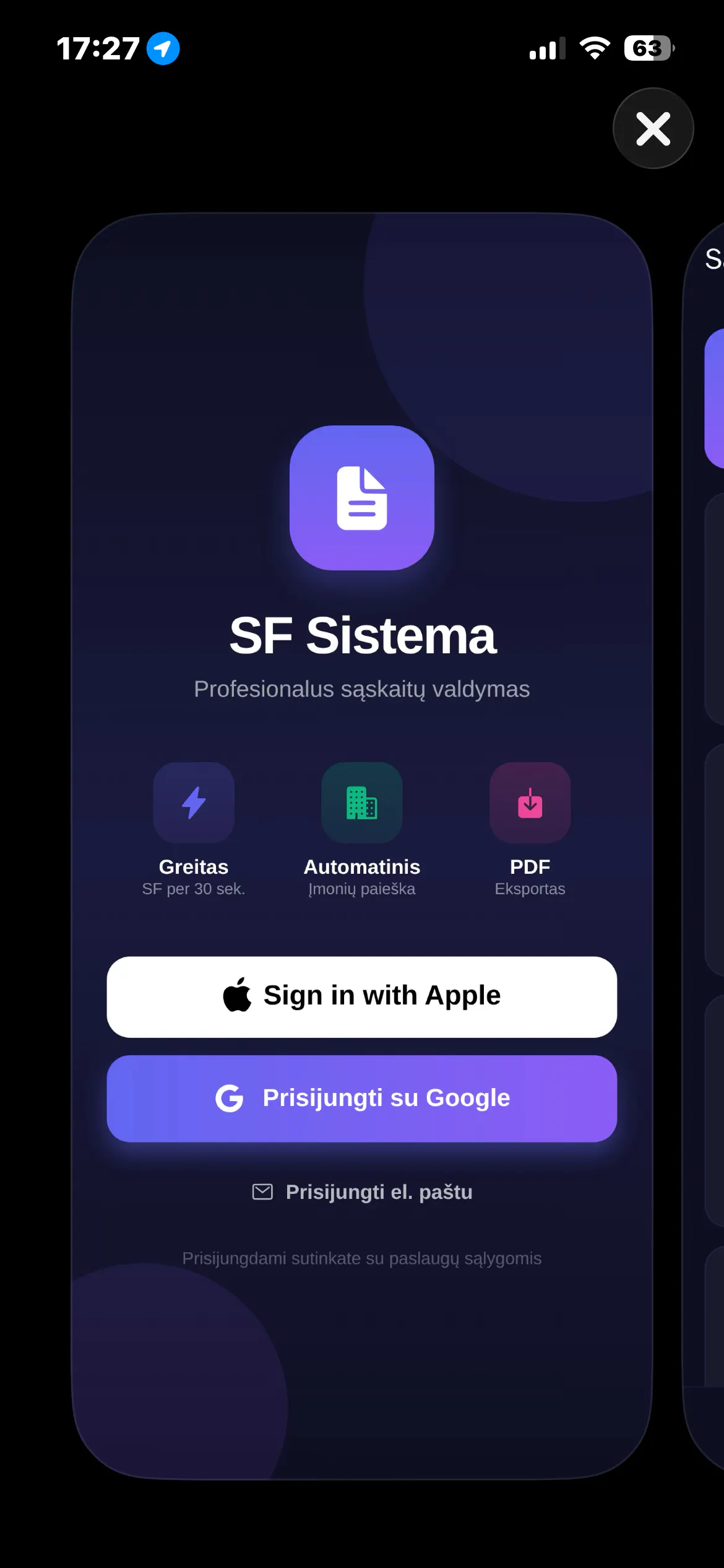 SF Sistema – Sąskaitos gallery image