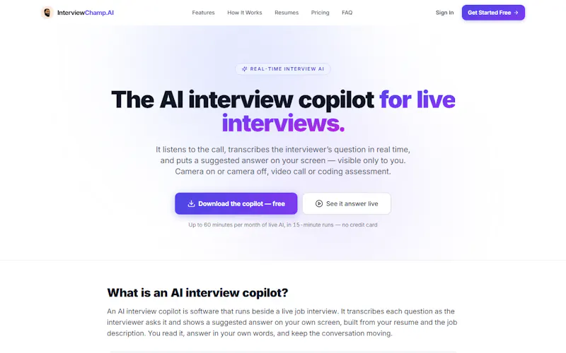 InterviewChamp.AI screenshot 1