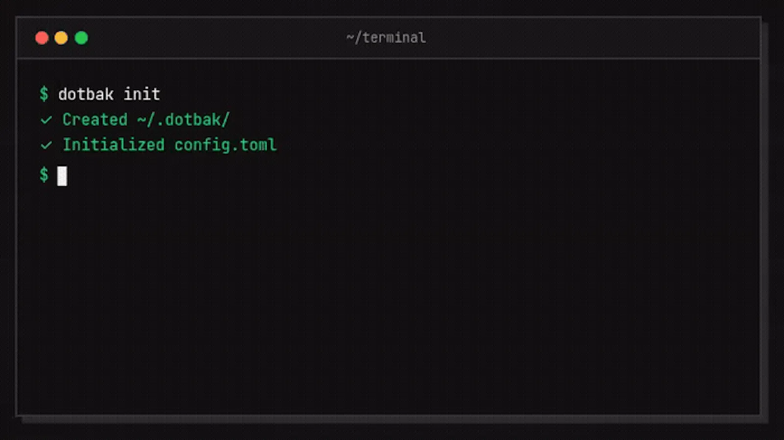 dotbak — Simple Dotfiles Manager screenshot 1
