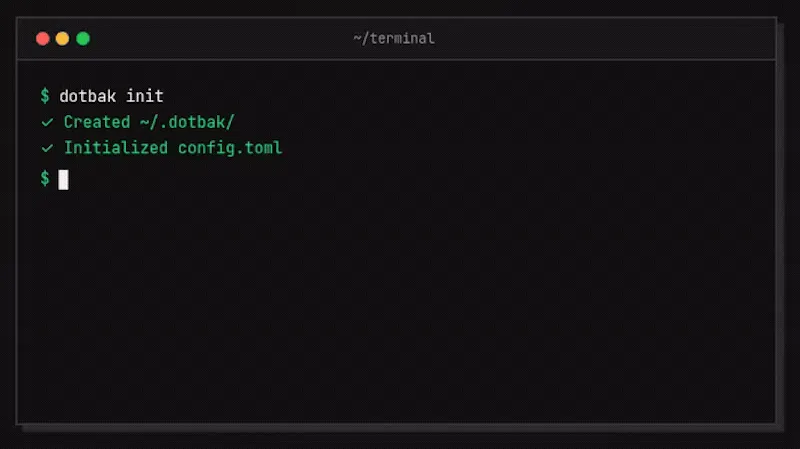 dotbak — Simple Dotfiles Manager screenshot 1