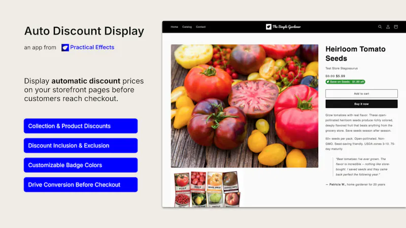 Auto Discount Display for Shopify screenshot 1
