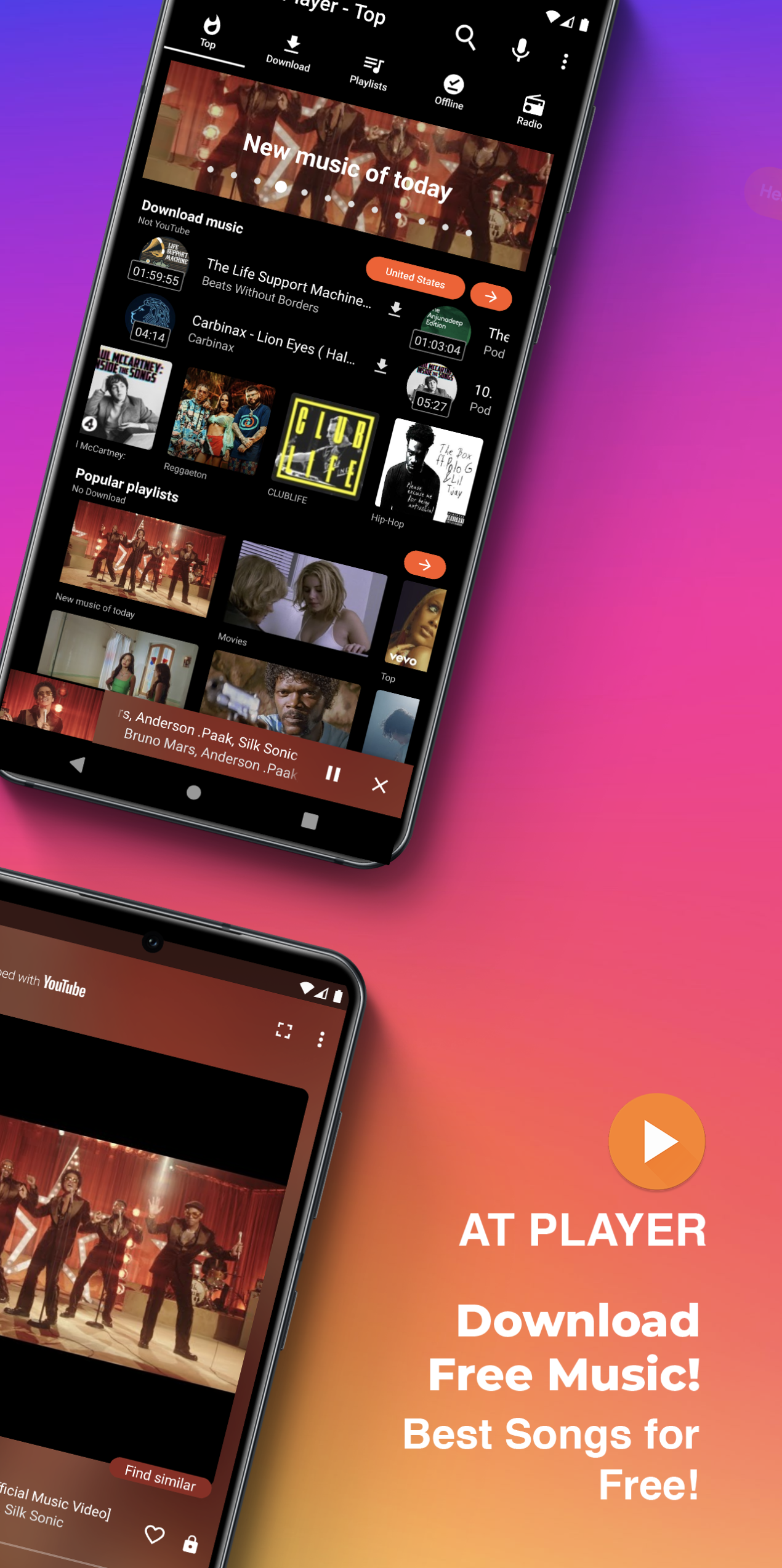 プレーヤーMP3ダウンロード担当者 - 音楽プレーヤー - 無料の音楽、YouTube、mp3、ダウンロード、オフライン、背景メディア4