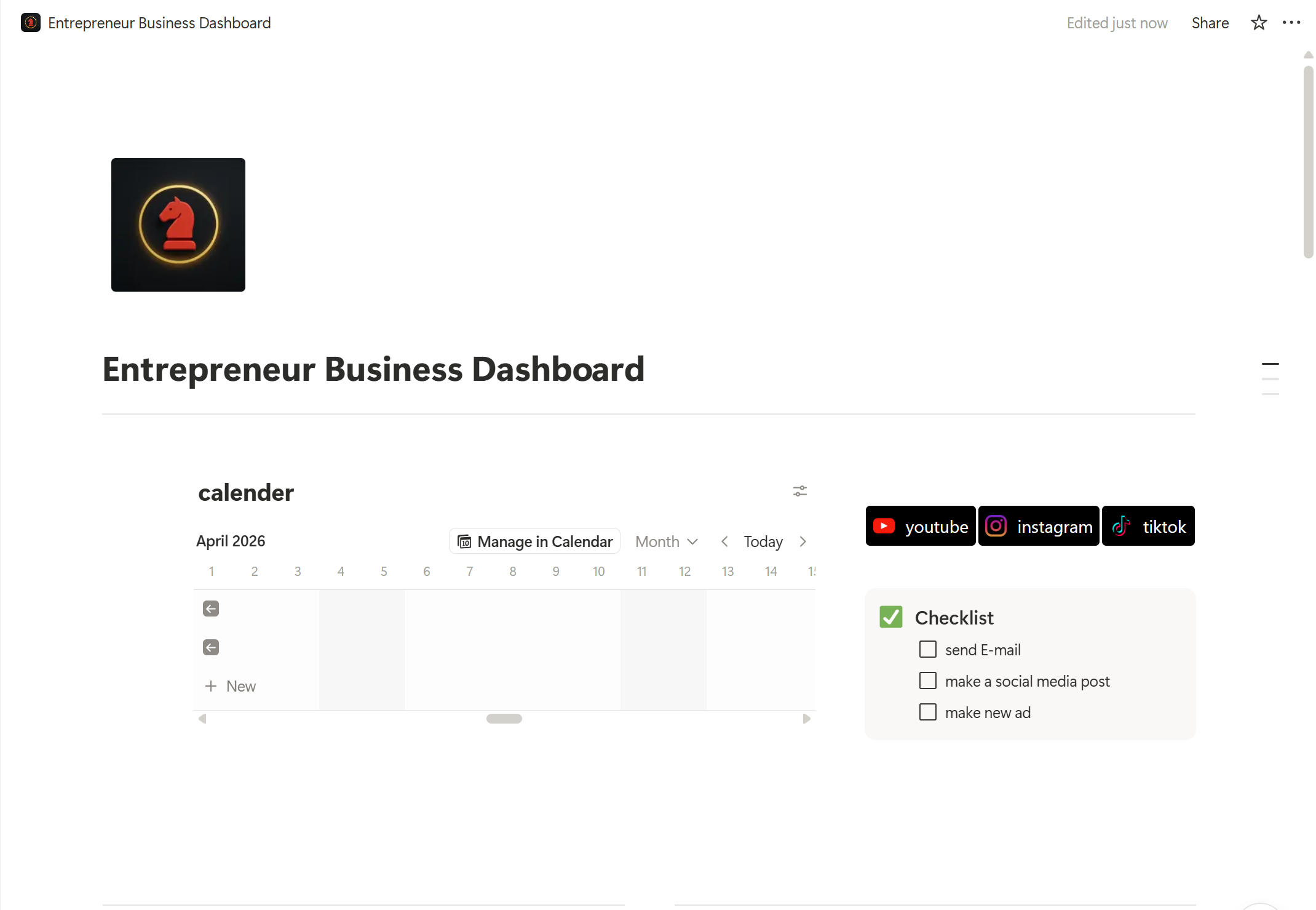 Entrepreneur Business Dashboard  gallery image
