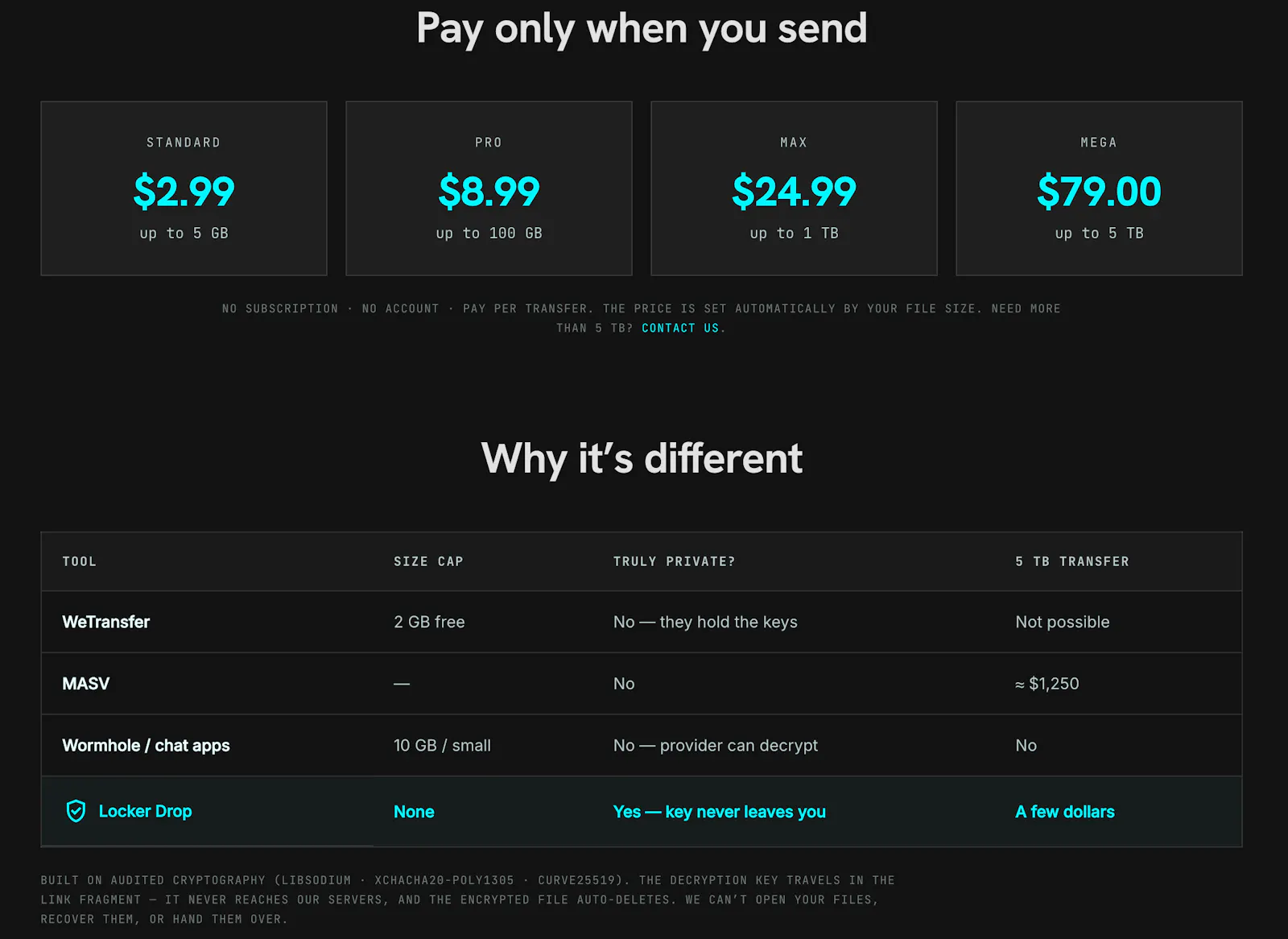 Locker Drop — encrypted file transfers screenshot 4