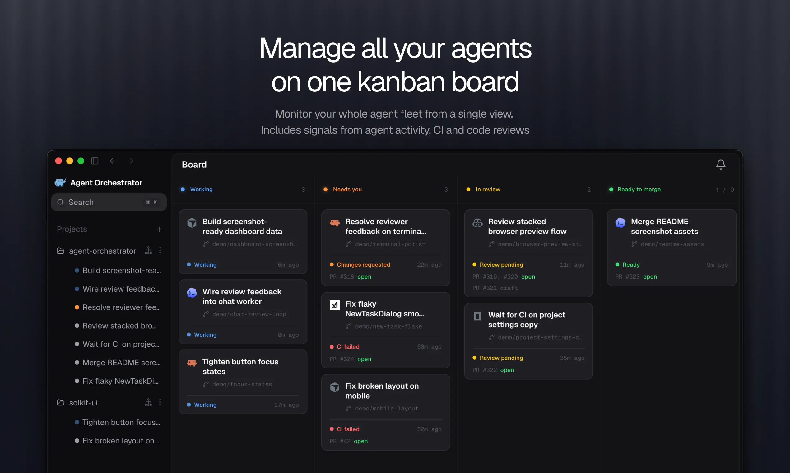 Agent Orchestrator screenshot 1