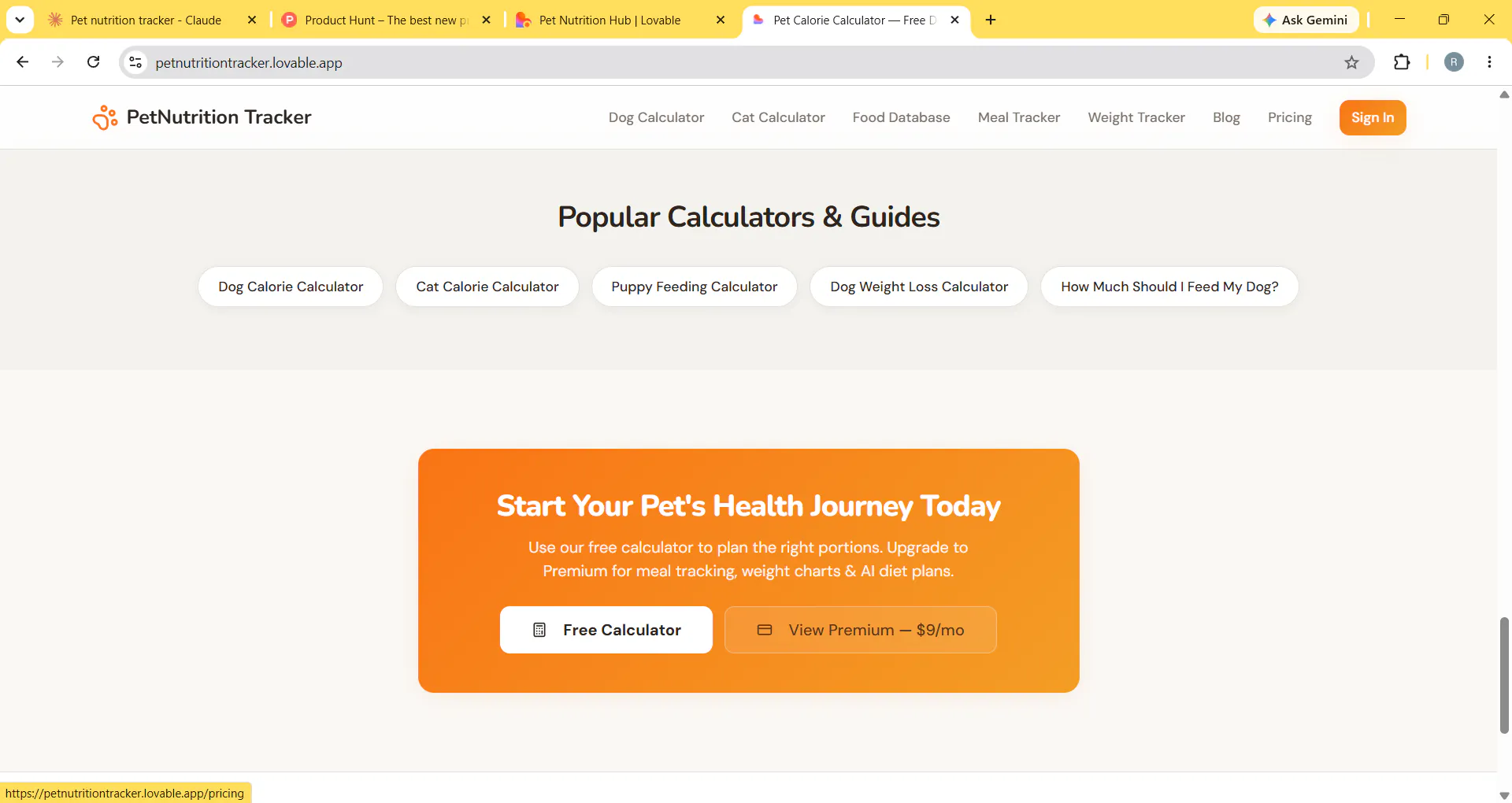 Pet Calorie Calculator gallery image
