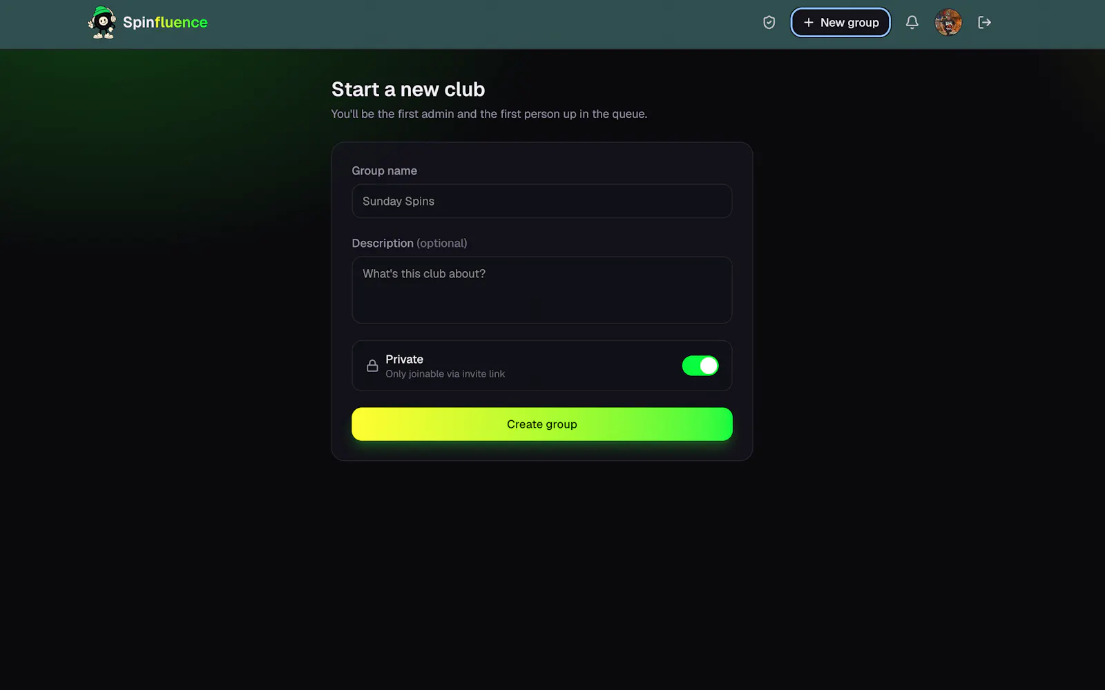 Spinfluence — Album Club screenshot 1