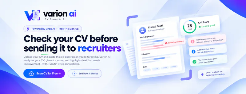 Varion AI | CV Scanner screenshot 1