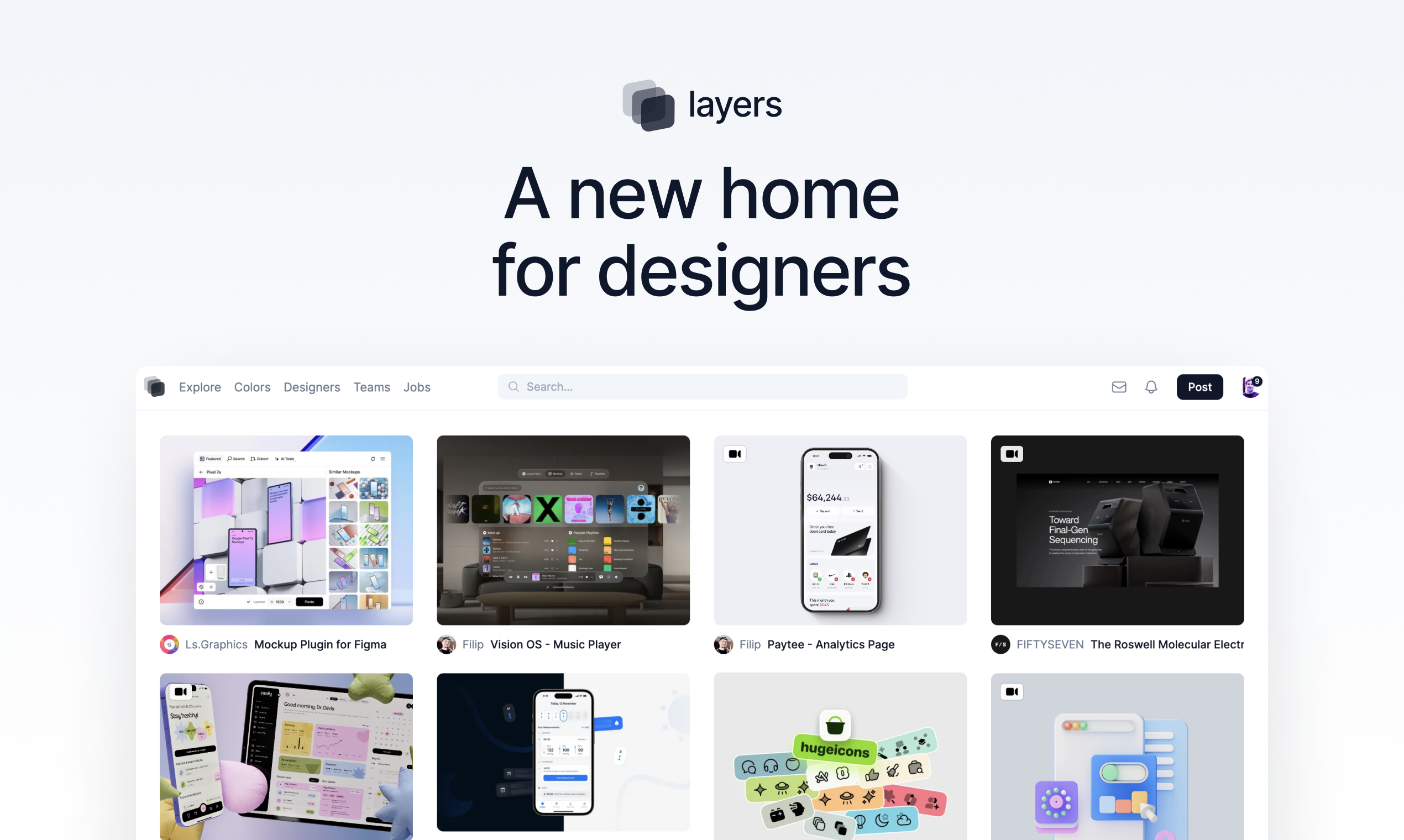 startuptile Layers-A home for designers