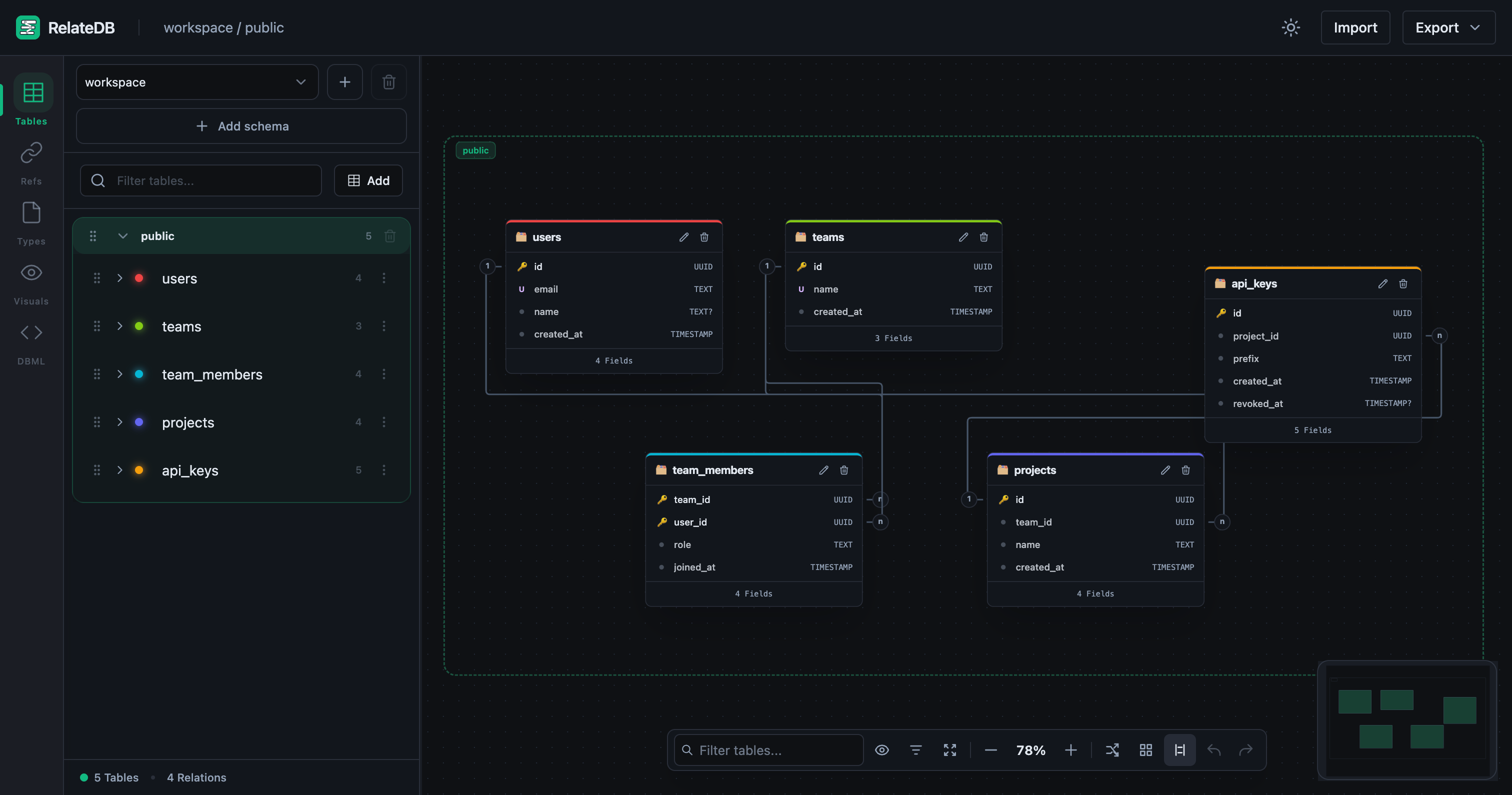 RelateDB - Screenshot 2 showing product features and functionality