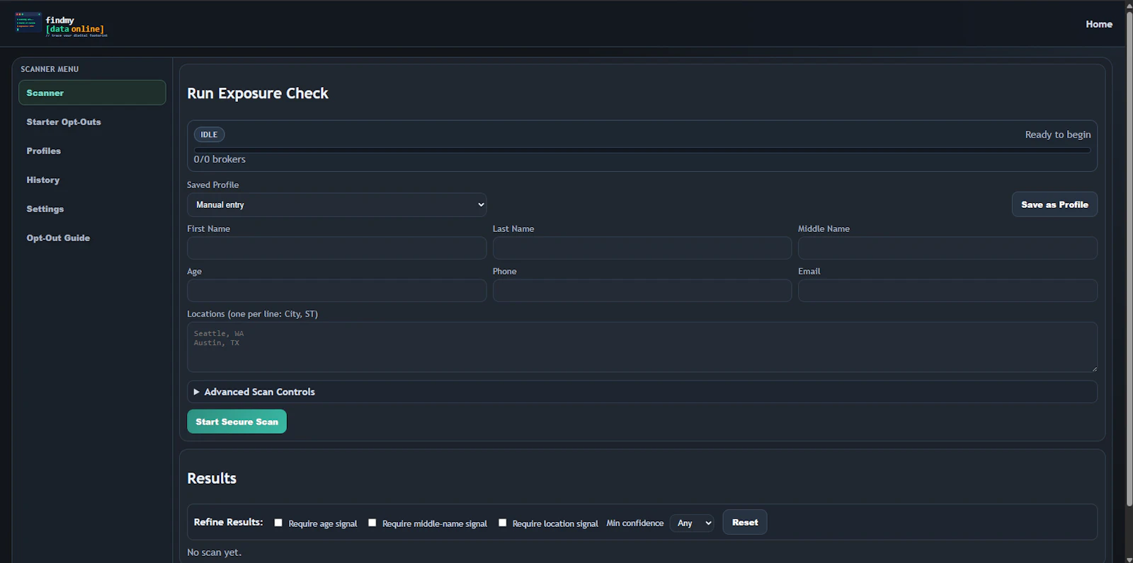 Find My Data Online screenshot 1