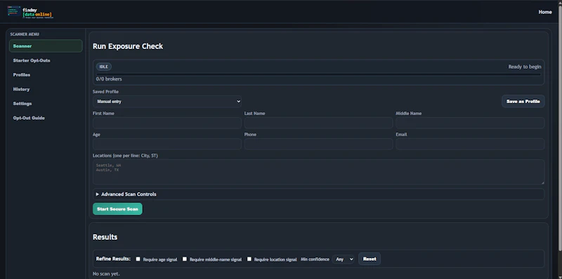 Find My Data Online screenshot 1