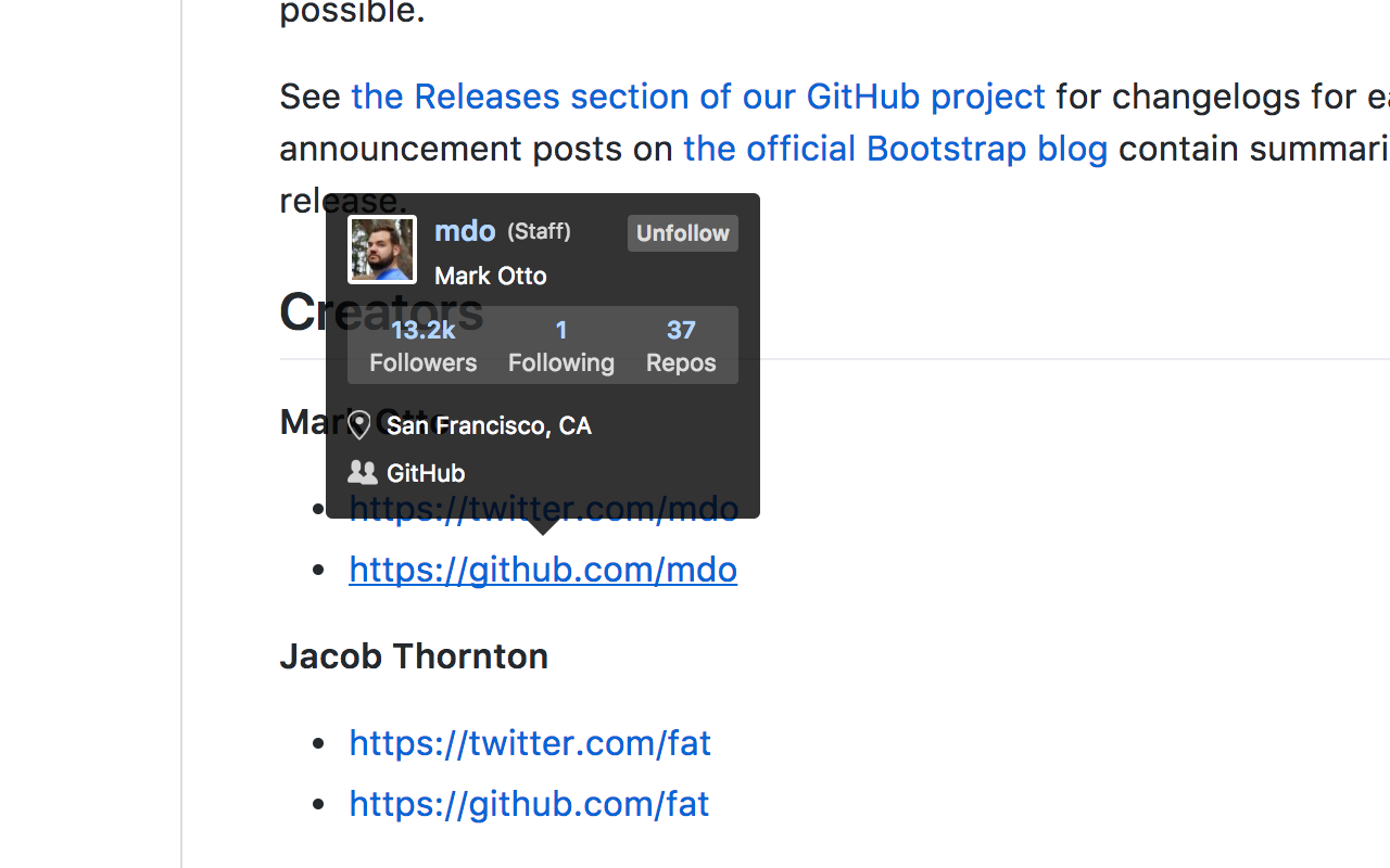 GitHub Hovercard gallery image