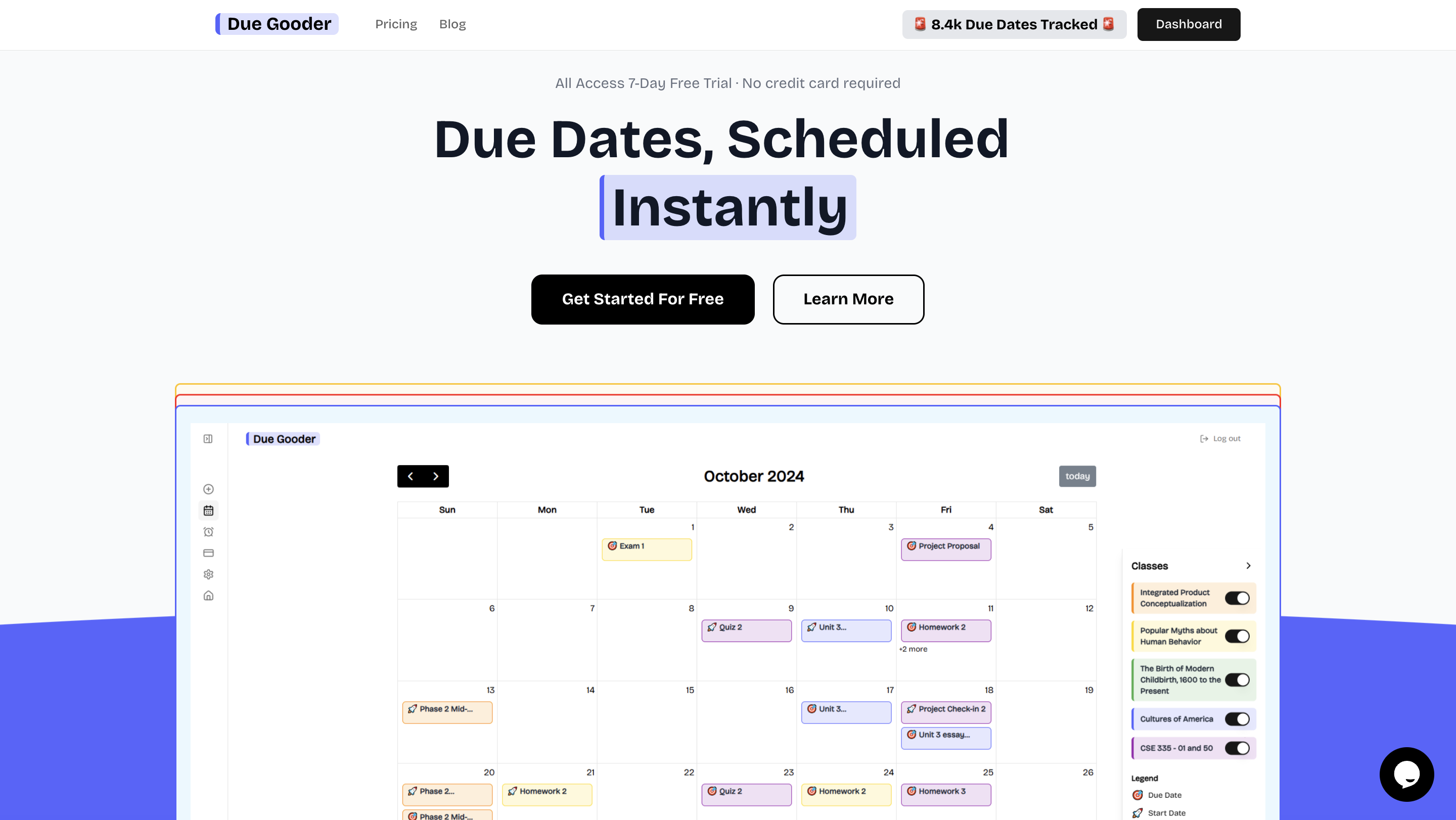 startuptile Duegooder-Turn your syllabus due dates into a calendar instantly