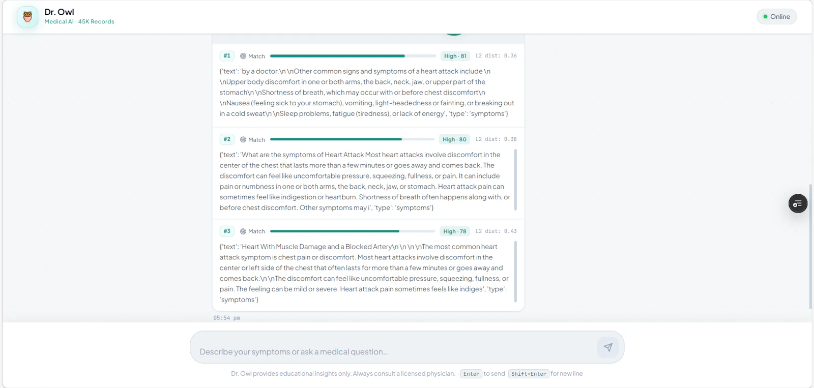 Dr. Owl: High-Speed Medical RAG AI screenshot 3