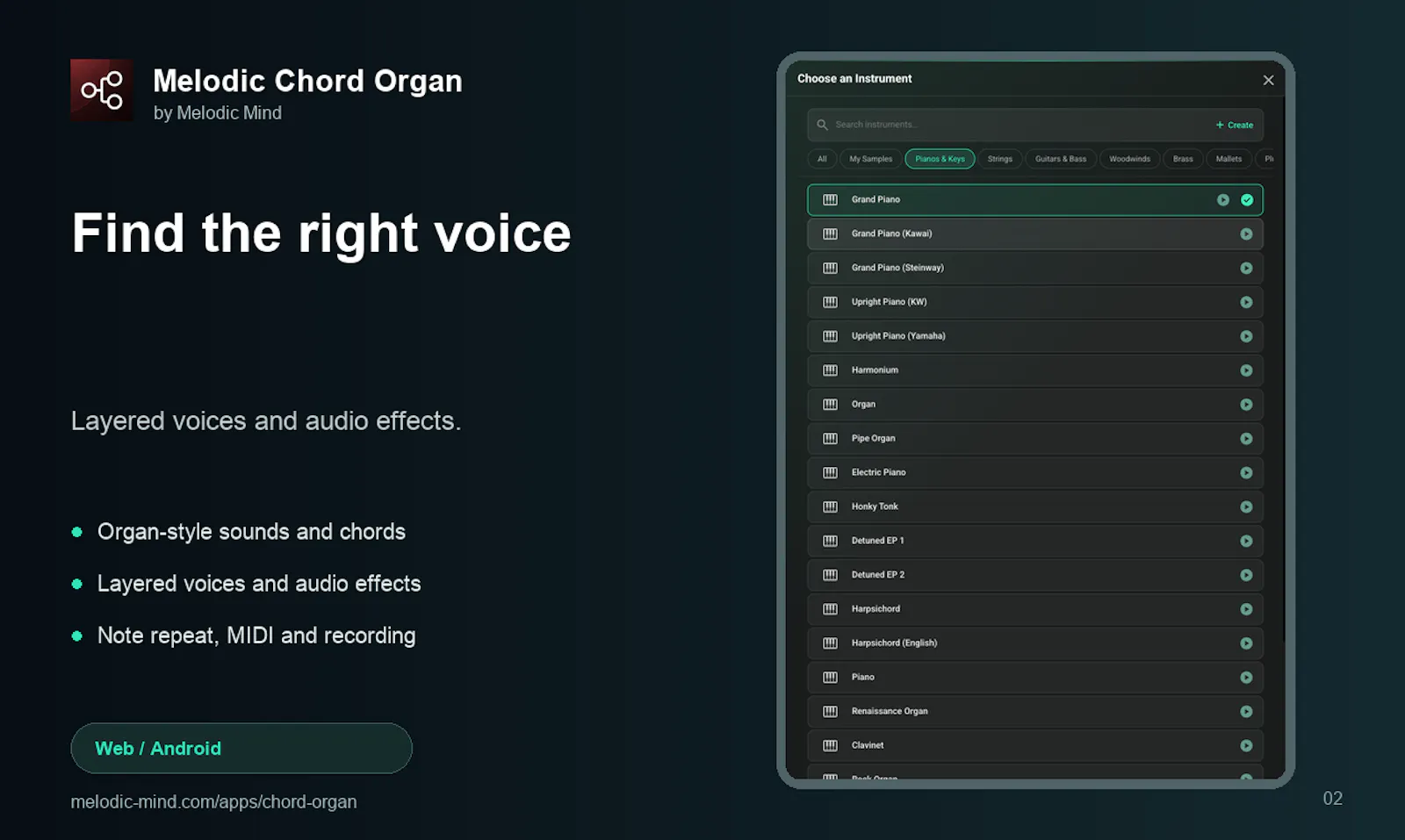 Melodic Chord Organ screenshot 2