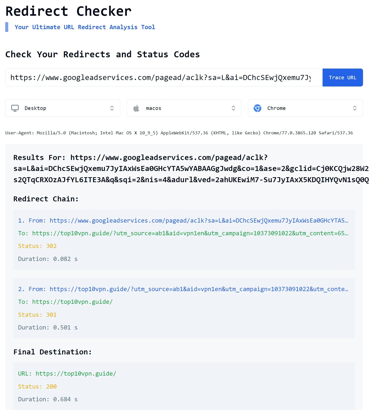 Redirect Checker media 4