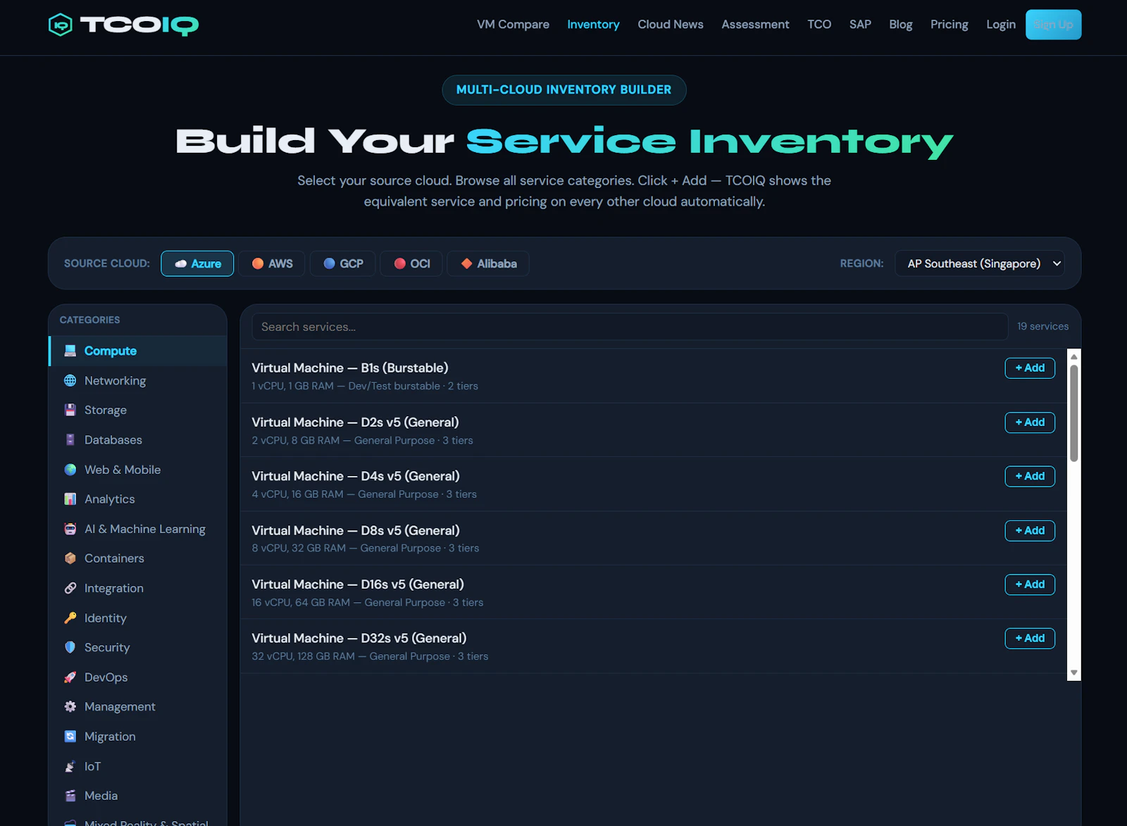 TCOIQ - Free Cloud Cost & TCO Calculator screenshot 2