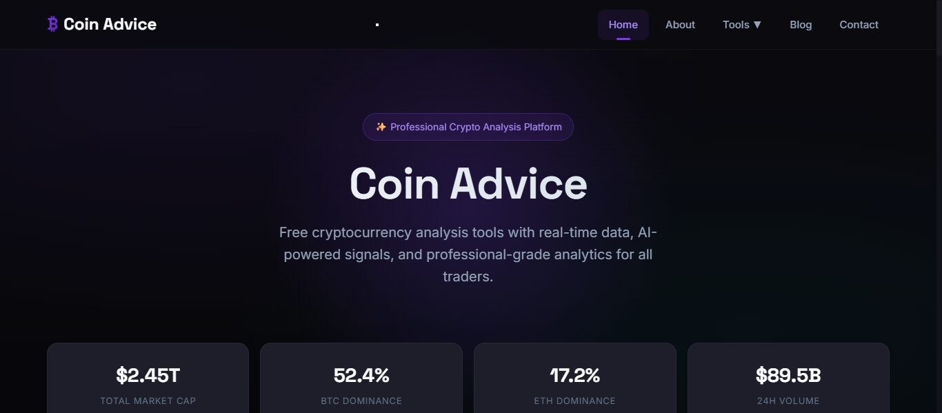 CoinAdvice - Free Crypto Tools