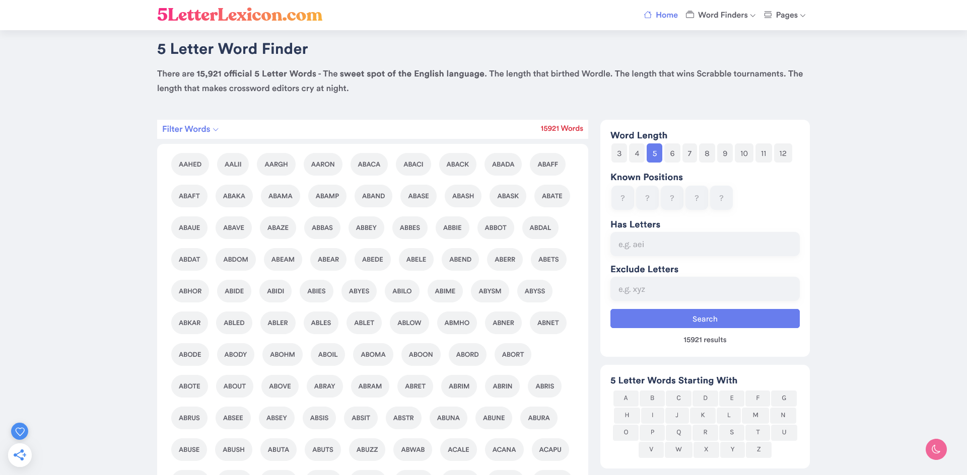 5 Letter Word Finder gallery image