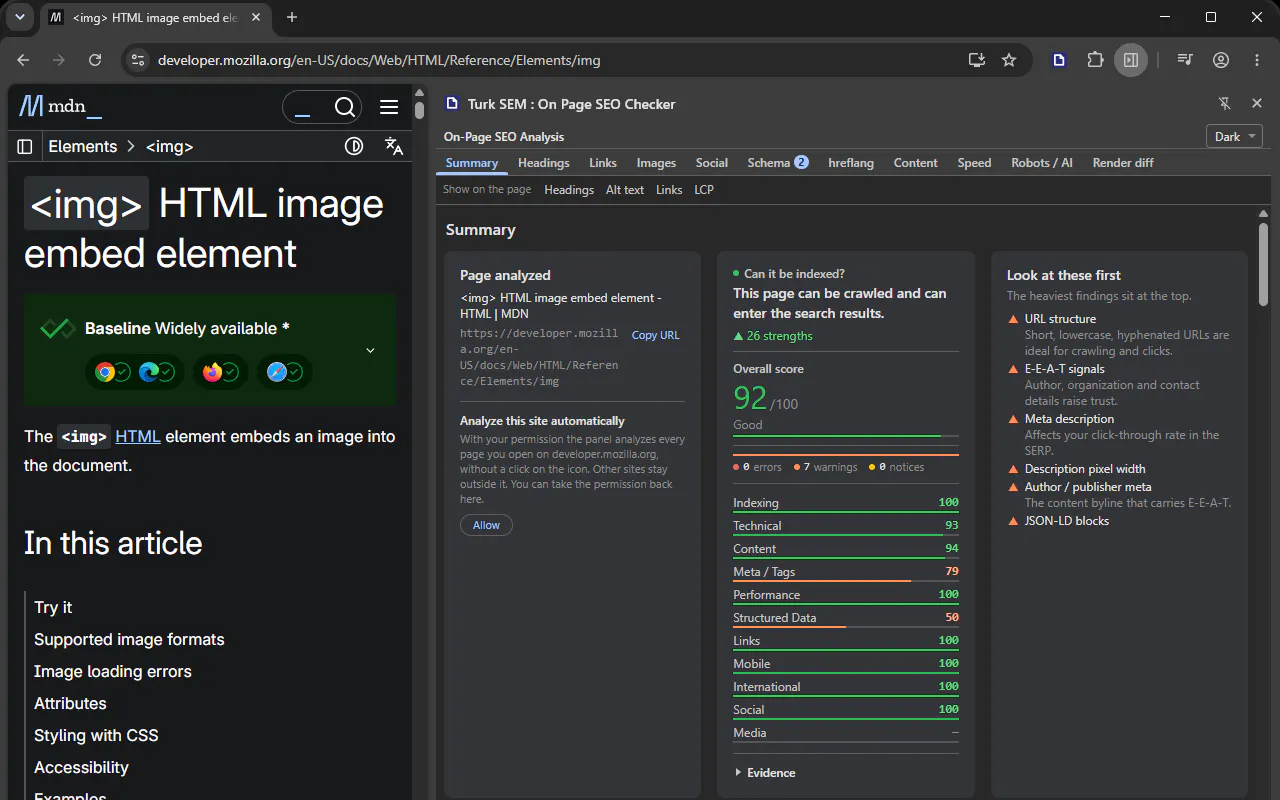 Turk SEM : On Page SEO Checker gallery image