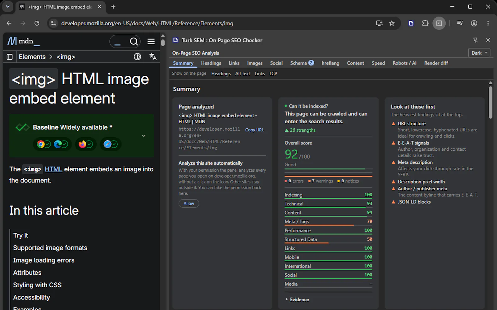 Turk SEM : On Page SEO Checker screenshot 3