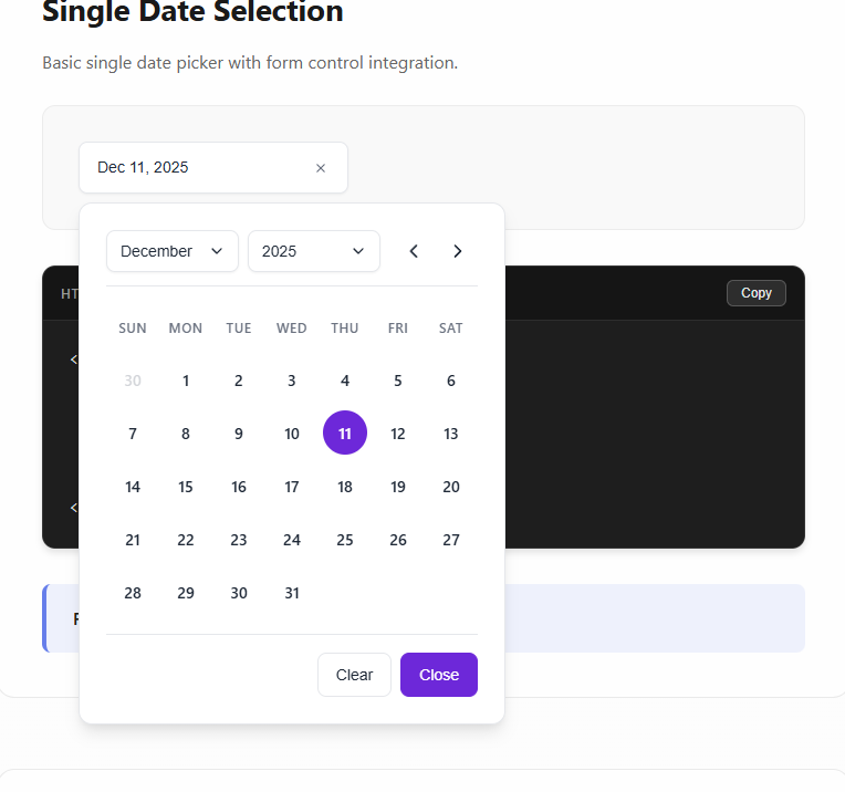 NGXSMK DatePicker gallery image