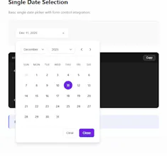 NGXSMK DatePicker gallery image