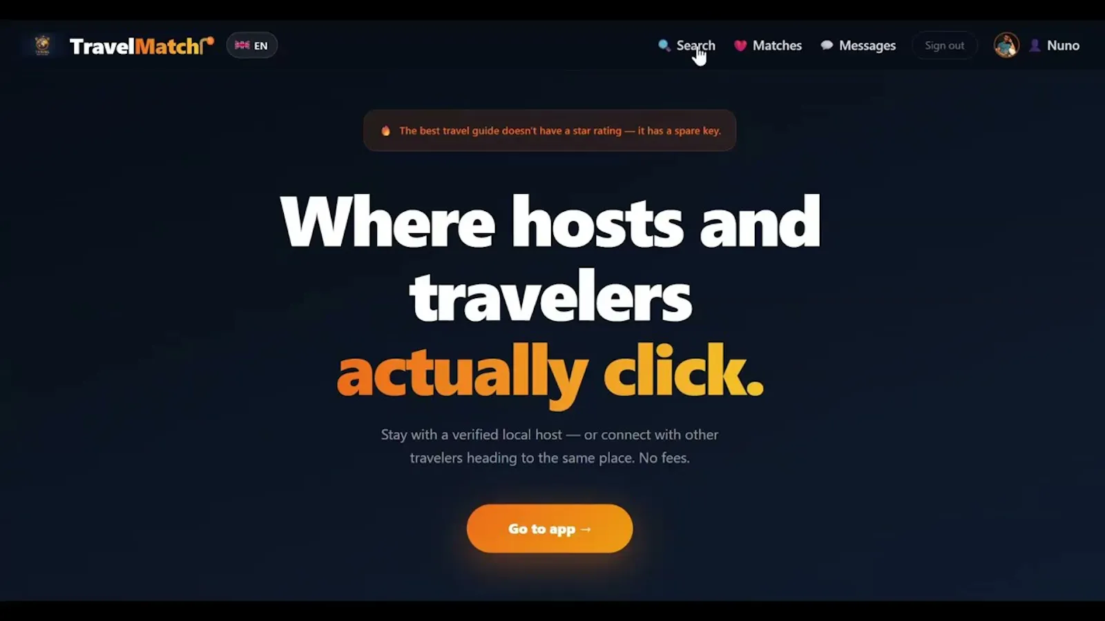 TravelMatchr screenshot 1 (video preview)