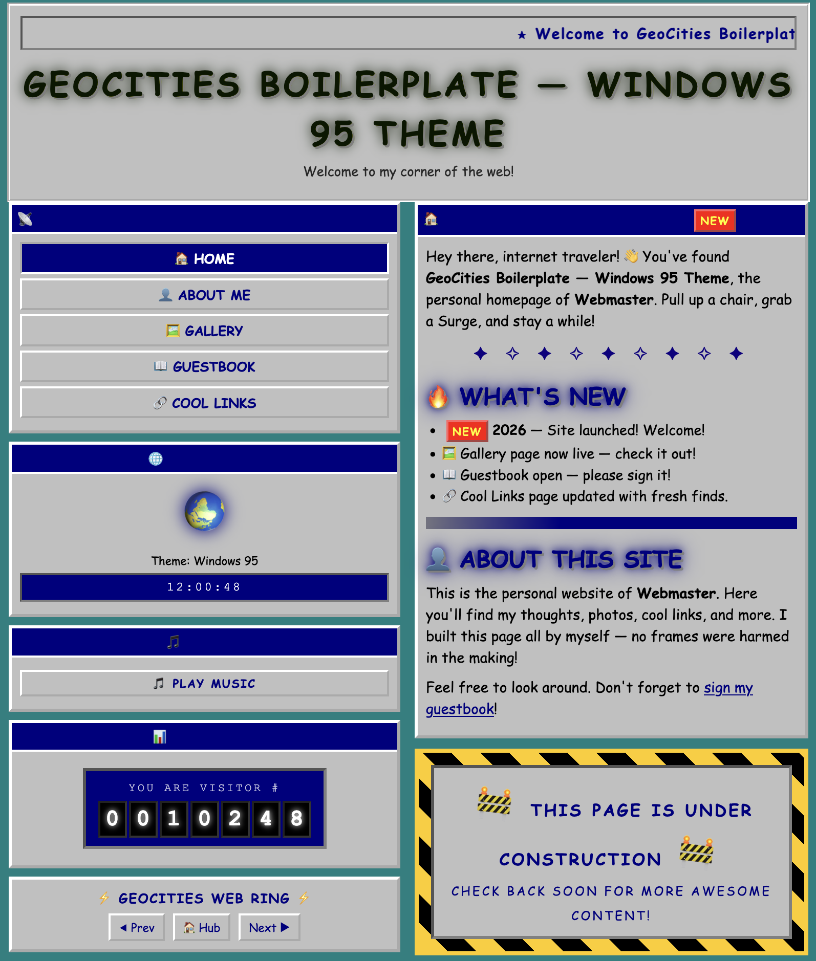 Geocities Boilerplate gallery image