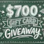 Free $700 Gift Card Giveaway No Purchase
