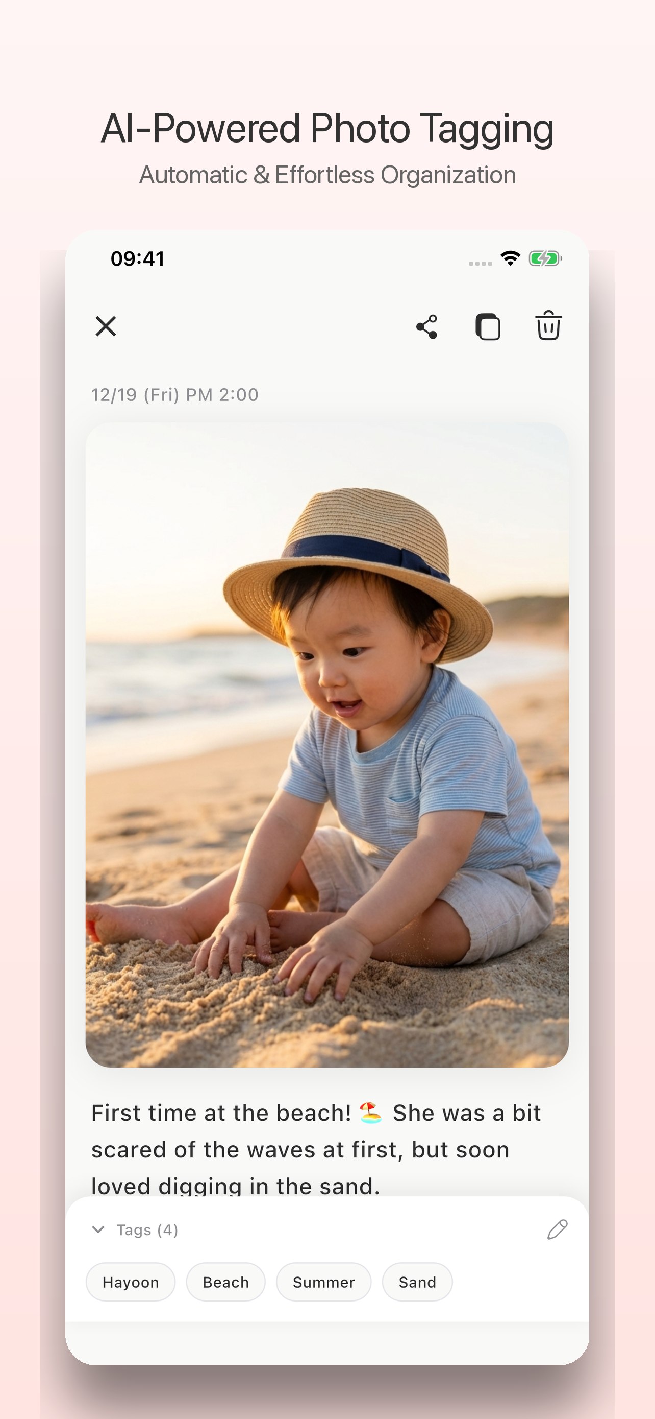 Pieceful - AI baby journal gallery image