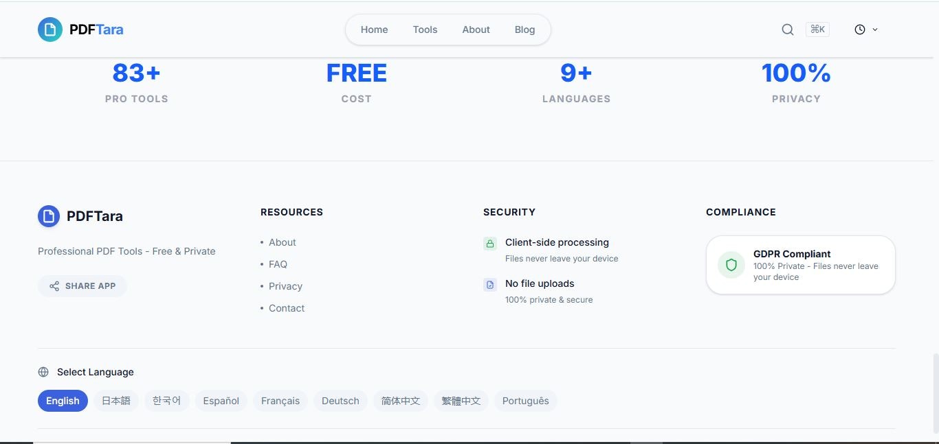 PDFTara - Screenshot 4 showing product features and functionality