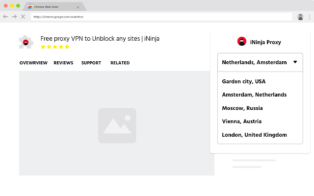 iNinja VPN is Proxy, VPN to Unblock site