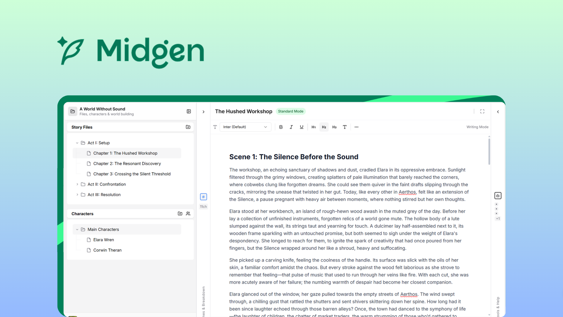 Midgen.ai - Blog yazılarından romanlara - ai insan yaptı. medya 3