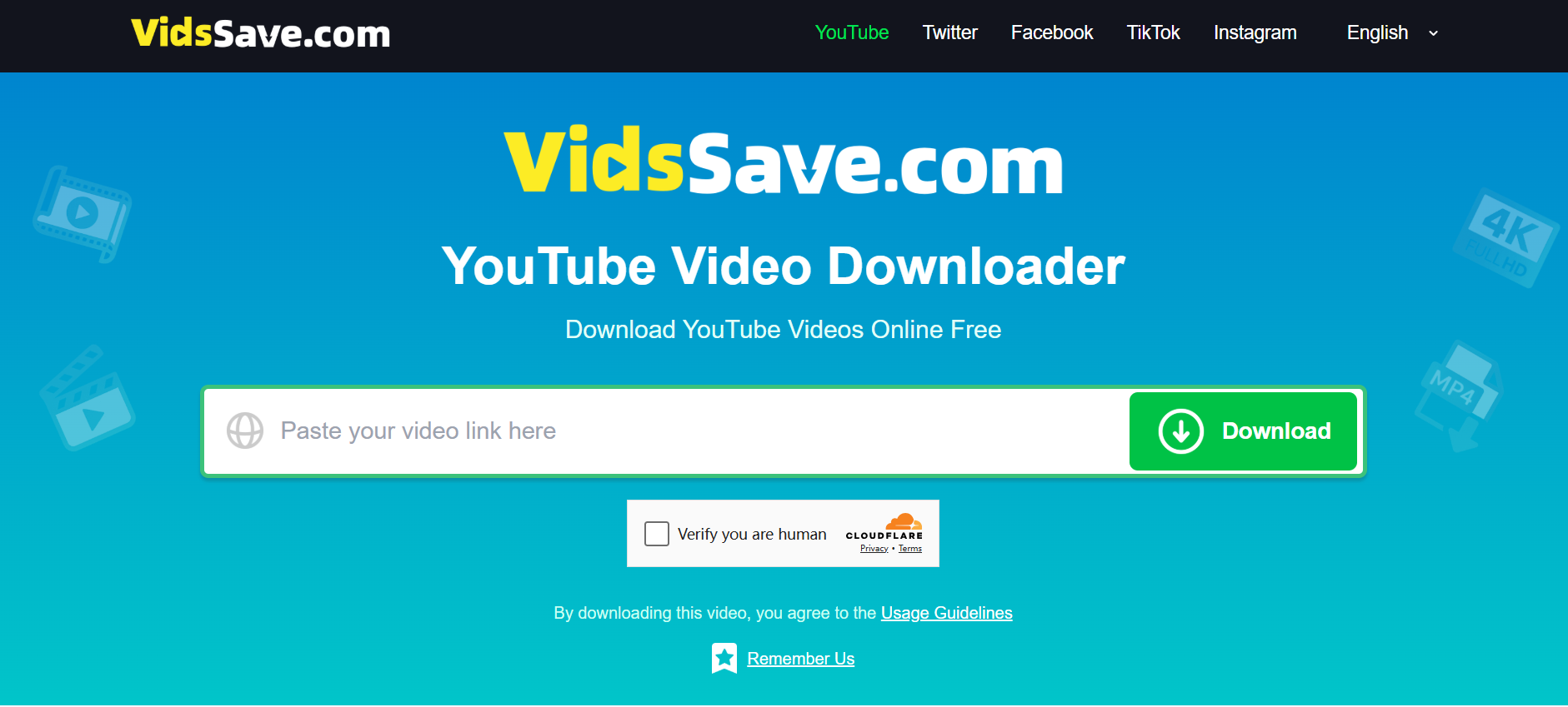 Vidsyoutube-無料のオンラインビデオダウンローダー - 無料のオンラインYouTubeビデオダウンローダーメディア1
