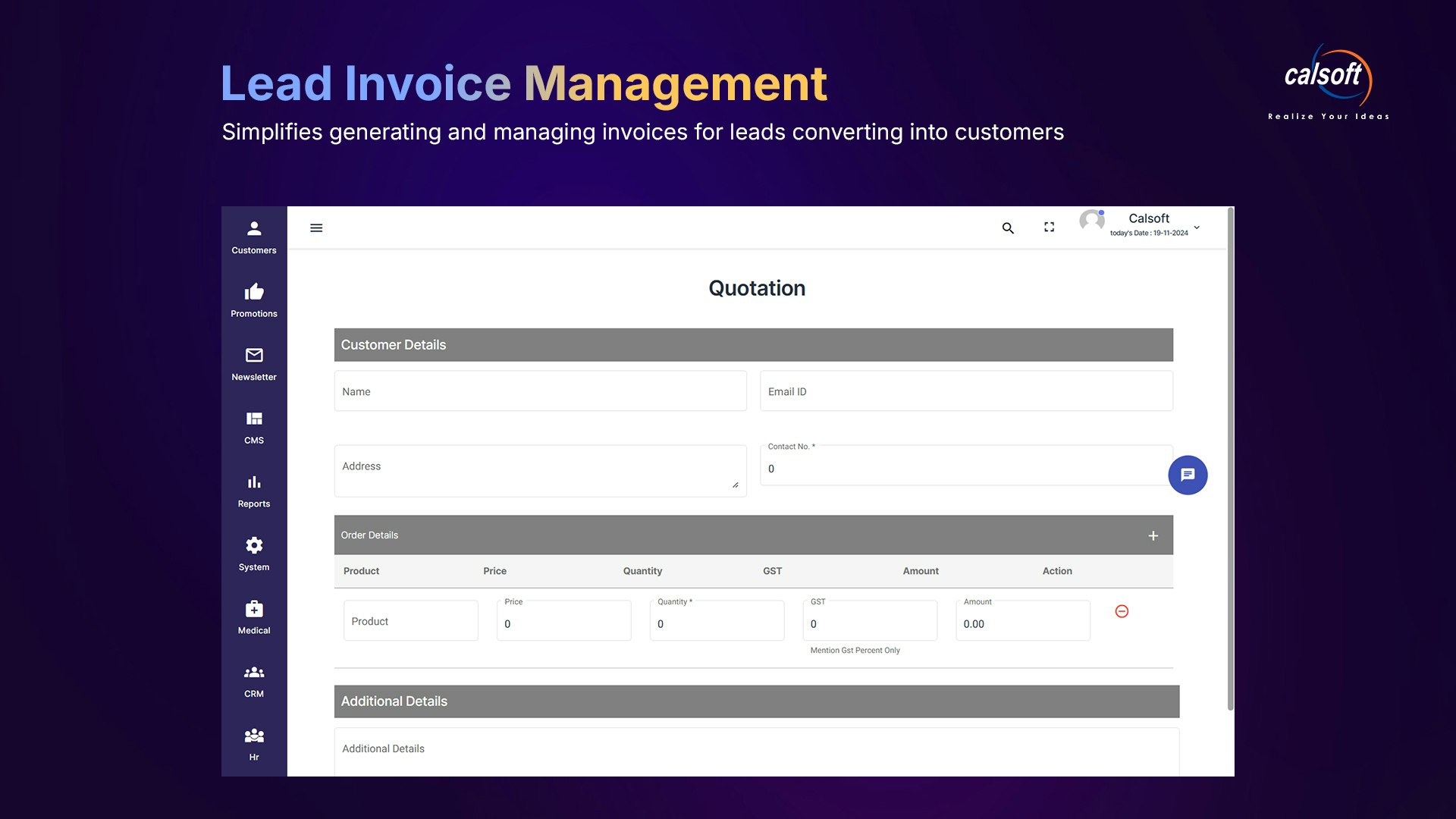 وسائط Calsoft CRM - تسريع النمو مع حل CRM على مستوى المؤسسة 10